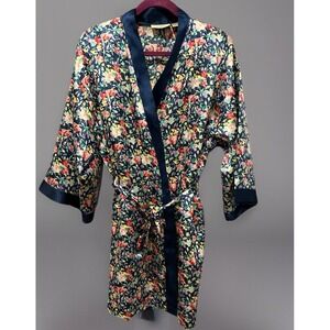 Rare ! Vintage Victoria's Secret Robe Kimono Floral Sz L Gold Label